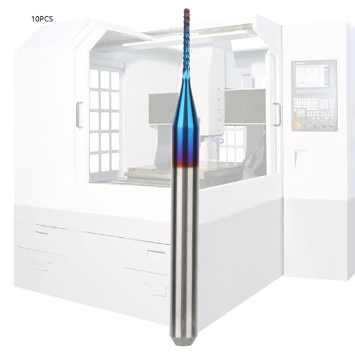 BAFOVY Blaubeschichtete Endmühle, 10-pcs-Wolfram-Vergaser-Frässchneiderset, Ultrafeinkörniger Carbid, Ordentliche Plattenkante, Saubere Oberfläche, CNC-Austausch für die PCB-Gravurmaschine mit BAFOVY Blaubeschichtete Endmühle, 10-pcs-Wolfram-Vergaser-Frässchneiderset, Ultrafeinkörniger Carbid, Ordentliche Plattenkante, Saubere Oberfläche, CNC-Austausch für die PCB-Gravurmaschine mit von BAFOVY