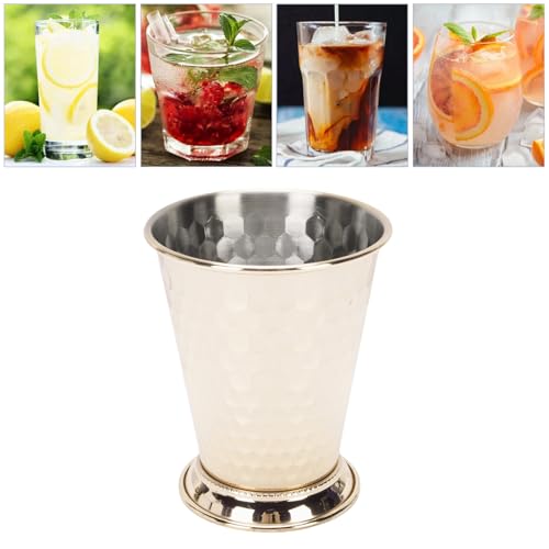 BAFOVY Edelstahl Julep-Becher, 400 Ml Mint Julep-Becher mit Traditioneller Form, Ideal für Cocktails, Hochzeiten, Einweihungsfeiern, 304 Edelstahl, 11,6x9,5 Cm (Typ 2) von BAFOVY