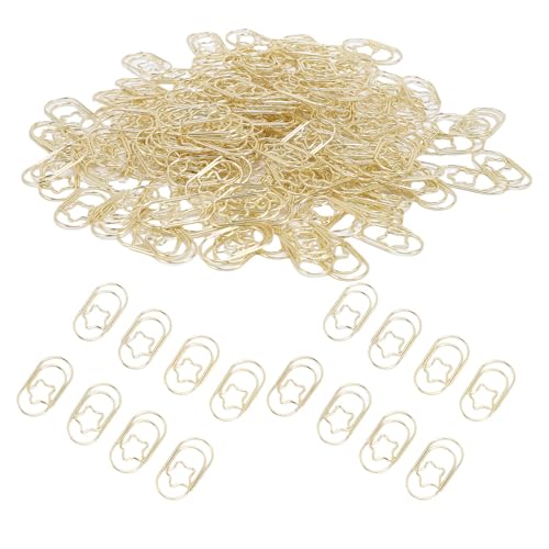 BAFOVY Niedrige Goldene Metallclips für Akten und Scrapbooking Sternförmige Büroklammern Organizer-Clips für Büro Zuhause Universität Lustige Dekorative Clips mit Transparenter Box BAFOVY Niedrige Goldene Metallclips für Akten und Scrapbooking Sternförmige Büroklammern Organizer-Clips für Büro Zuhause Universität Lustige Dekorative Clips mit Transparenter Box von BAFOVY