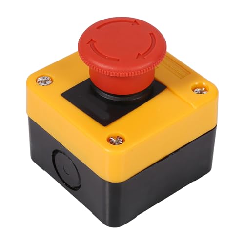 BAFOVY Not-Aus-Schalter, Pilz-Druckknopf 660V 10A, Elektrische Schaltkreise, Kompakt Struktur, 4 Schrauben Klemmen, 1 NO 1 NC DPST BAFOVY Not-Aus-Schalter, Pilz-Druckknopf 660V 10A, Elektrische Schaltkreise, Kompakt Struktur, 4 Schrauben Klemmen, 1 NO 1 NC DPST von BAFOVY