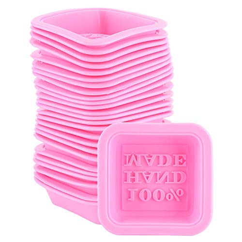 BAFOVY Silikonform, Multifunktionale Seife Schokoladenkerze, die Form Herstellen, Flexibel und Robustes Backwerkzeug für Falte Kuchen Jelly Cupcakes Eis (25 rosa Farben) von BAFOVY