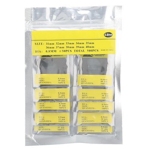 Gummi -Ring -Uhren Dichtung, 500pcs Uhren Rückdeckdichtungskit für Uhrenreparaturarbeiter, Jede Größe, die Sie Benötigen, Haltbarkeit und Langlebigkeit (0,8 pro Packung von fünfhundert) von BAFOVY