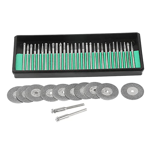 Rotatable -Werkzeugzubehör Set, 30 Pcs Burs und 10 Prozent Sägeblätter, Perfekte Passform mit 0,3 Cm Durchmesser, Premiummaterial, Vielseitige Sägenklinge, Wolfram -Rotatable Stift Rotatable -Werkzeugzubehör Set, 30 Pcs Burs und 10 Prozent Sägeblätter, Perfekte Passform mit 0,3 Cm Durchmesser, Premiummaterial, Vielseitige Sägenklinge, Wolfram -Rotatable Stift von BAFOVY