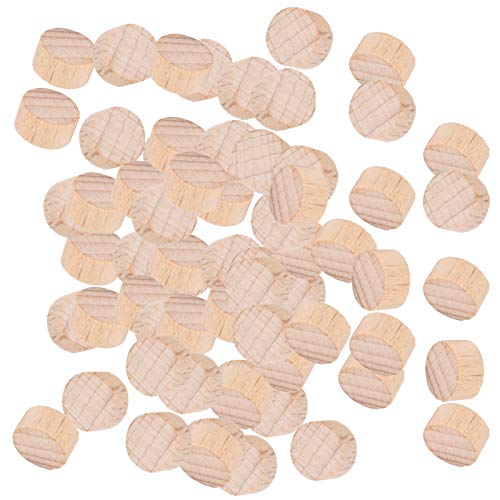 Unfertigte Buchenholzscheibe DIY Crafts Round Discs Chip Accessoire, 300 PCs für Schmuck, Geburtstagsbretter, Spielkarten und DIY -Kunsthandwerkszubehör mit Naturholzmaterial (1cm) von BAFOVY