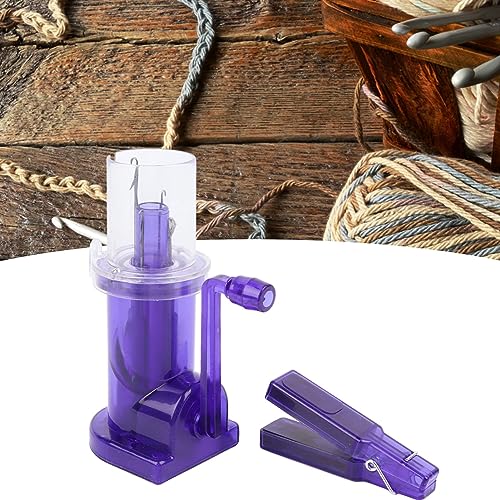 Veregen Strickmaschine, Leichter Tragbarer Manueller Spulenmesser für -Handwerksormente, Leicht zu Bedienend, aus Starkem Kunststoff, Spiralschleife, Fischschwanzknopfknoten von BAFOVY