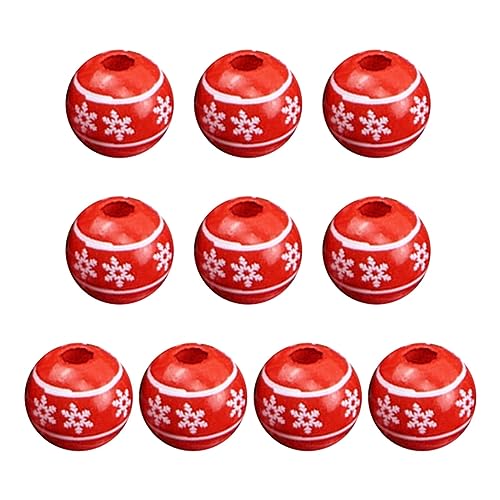BAHJKASD 10 Stück Weihnachts-Holzperlen, poliert, gestreift, Schneeflocke, Abstandshalter für Bastelarbeiten, Schmuck, Armbänder, Heimdekoration, Holzperlen mit Löchern BAHJKASD 10 Stück Weihnachts-Holzperlen, poliert, gestreift, Schneeflocke, Abstandshalter für Bastelarbeiten, Schmuck, Armbänder, Heimdekoration, Holzperlen mit Löchern von BAHJKASD
