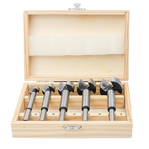Forstnerbohrer Set 5tlg für Holz - BAIDETS Forstner Bohrer Satz, Holzbohrer Set Ø15-35mm, Forstner Bits mit Rundschaft, Bohraufsätze, Zubehör Bohrmaschine, Mit Holzkasten Forstnerbohrer Set 5tlg für Holz - BAIDETS Forstner Bohrer Satz, Holzbohrer Set Ø15-35mm, Forstner Bits mit Rundschaft, Bohraufsätze, Zubehör Bohrmaschine, Mit Holzkasten von BAIDETS