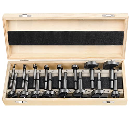 Forstnerbohrer Set 16tlg für Holz - BAIDETS Forstner Bohrer Satz, Holzbohrer Set Ø6-54mm, Forstner Bits mit Rundschaft, Bohraufsätze, Zubehör Bohrmaschine, Mit Holzkasten Forstnerbohrer Set 16tlg für Holz - BAIDETS Forstner Bohrer Satz, Holzbohrer Set Ø6-54mm, Forstner Bits mit Rundschaft, Bohraufsätze, Zubehör Bohrmaschine, Mit Holzkasten von BAIDETS