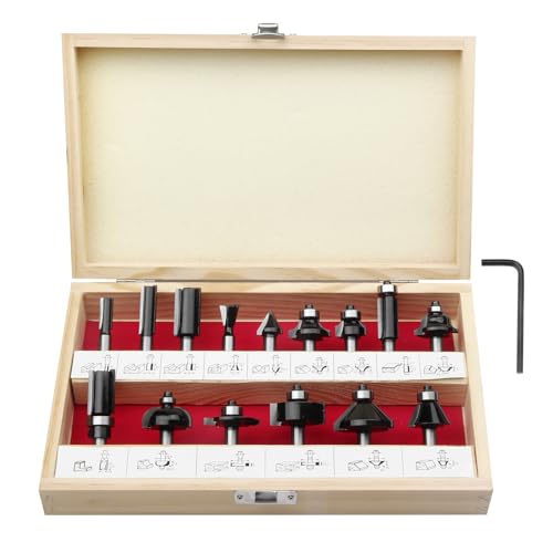 BAIDETS Pro 15tlg. Fräser Set für Holz - Hartmetall Fräsersatz, Zubehör Oberfräsen mit 8mm Schaft, in Robuster Holzbox. BAIDETS Pro 15tlg. Fräser Set für Holz - Hartmetall Fräsersatz, Zubehör Oberfräsen mit 8mm Schaft, in Robuster Holzbox. von BAIDETS