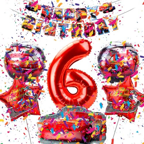Cars Deko Geburtstag 6 Jahre, Auto Geburtstagsparty Deko, Geburtstagsdeko Auto Jungen, Auto Luftballon 6 Jahre Folienballon Cars Happy Birthday Banner für Kinder Geburtstag Party Dekoration Cars Deko Geburtstag 6 Jahre, Auto Geburtstagsparty Deko, Geburtstagsdeko Auto Jungen, Auto Luftballon 6 Jahre Folienballon Cars Happy Birthday Banner für Kinder Geburtstag Party Dekoration von BAIDZFU