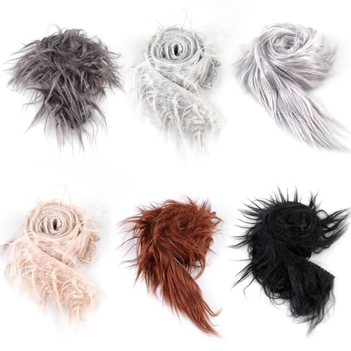 6 Stück Kunstfell Bordüre, 5 x150cm Kunstpelz Band Fellstoff, Basteln, Pelz Stoff Schnitte, flauschige Kunstpelz für Gnome Beard Santa Hair Dwarf DIY Dekoration Weihnachts Kunstfellband 6 Stück Kunstfell Bordüre, 5 x150cm Kunstpelz Band Fellstoff, Basteln, Pelz Stoff Schnitte, flauschige Kunstpelz für Gnome Beard Santa Hair Dwarf DIY Dekoration Weihnachts Kunstfellband von BAIFULAI