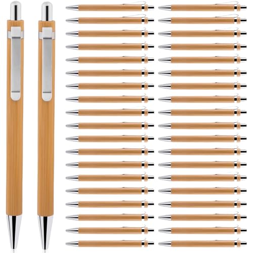 BAIFULAI 40 PCS Holz Kugelschreiber, Wiederverwendbar Kugelschreiber Set, Schreibgerät Bambus Holzkugelschreiber Kugelschreiber Set Ergonomischer, für Schreiben, Journaling, Schule, Bürobedarf BAIFULAI 40 PCS Holz Kugelschreiber, Wiederverwendbar Kugelschreiber Set, Schreibgerät Bambus Holzkugelschreiber Kugelschreiber Set Ergonomischer, für Schreiben, Journaling, Schule, Bürobedarf von BAIFULAI