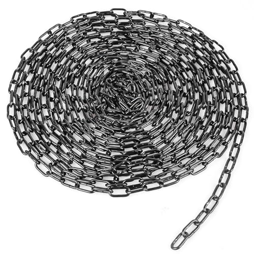 BAIFULAI Stahlkette aus Kohlenstoffstahl, 10m 3mm Ketten Langgliedrig Lastlager Kette Schwarz Starke Schaukelkette Gliederkette Kette Hängesessel Lampenkette Garagentore Hundekette Absperrketten BAIFULAI Stahlkette aus Kohlenstoffstahl, 10m 3mm Ketten Langgliedrig Lastlager Kette Schwarz Starke Schaukelkette Gliederkette Kette Hängesessel Lampenkette Garagentore Hundekette Absperrketten von BAIFULAI