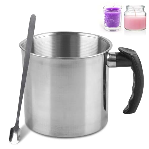 BAIFULAI Wachsschmelztopf 1.3L, Schmelztopf Kerzenwachs mit Hitzebeständigem Griff und Löffel, Wachsschmelzer Wachs schmelztopf, kerzen schmelztopf für Candle & Soap DIY Crafts BAIFULAI Wachsschmelztopf 1.3L, Schmelztopf Kerzenwachs mit Hitzebeständigem Griff und Löffel, Wachsschmelzer Wachs schmelztopf, kerzen schmelztopf für Candle & Soap DIY Crafts von BAIFULAI
