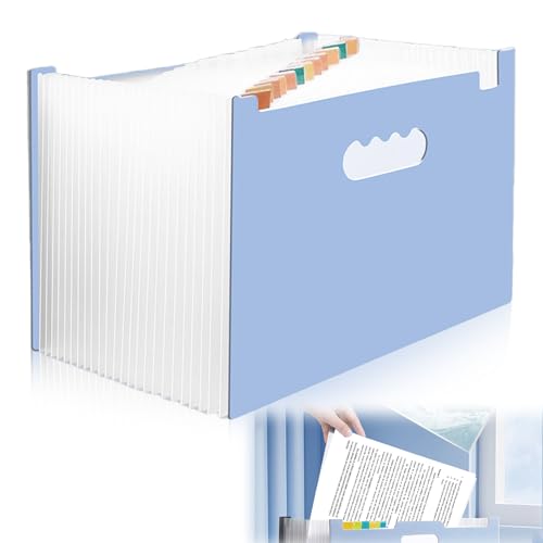 Fächermappe A4, Fächern Dokumentenmappe mit 25 Compartments, Regenbogen Akkordeon Erweiterbar Ordnungsmappe, Grosse Kapazität Dokumentenmappe, Sortiermappe Schule für Zuhause oder Büro Dokumente von BAIFULAI