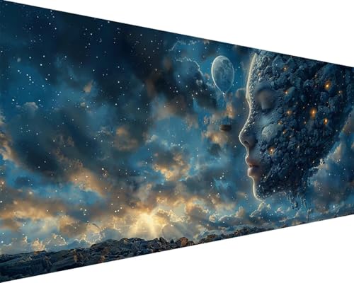 Malen Nach Zahlen Abstrakte Frauen Malen Nach Zahlen Erwachsene Landschaft Paint by Numbers Kits mit 3 - Pinseln und Acrylfarben Handgemalt Ölgemälde Farbige Leinwand Set, Zimmer Deko 100x200cm q3-19W von BAIYAACO