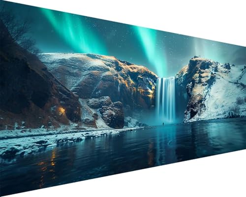 Malen Nach Zahlen Aurora Malen Nach Zahlen Erwachsene Landschaft Paint by Numbers Kits mit 3 - Pinseln und Acrylfarben Handgemalt Ölgemälde Farbige Leinwand Set, Geschenke für Frauen 80x160cm y3-16T Malen Nach Zahlen Aurora Malen Nach Zahlen Erwachsene Landschaft Paint by Numbers Kits mit 3 - Pinseln und Acrylfarben Handgemalt Ölgemälde Farbige Leinwand Set, Geschenke für Frauen 80x160cm y3-16T von BAIYAACO