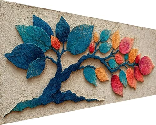 Malen Nach Zahlen Baum Malen Nach Zahlen Erwachsene Blatt Paint by Numbers mit 3 Pinseln und Acrylfarben Handgemalt Ölgemälde Farbige Leinwand Set, Geschenke für Frauen, Zimmer Deko 80x160cm a3-163 Malen Nach Zahlen Baum Malen Nach Zahlen Erwachsene Blatt Paint by Numbers mit 3 Pinseln und Acrylfarben Handgemalt Ölgemälde Farbige Leinwand Set, Geschenke für Frauen, Zimmer Deko 80x160cm a3-163 von BAIYAACO