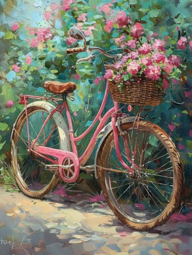 Malen Nach Zahlen Blume Malen Nach Zahlen Erwachsene Auto Paint by Numbers Kits mit Pinseln und Acrylfarben Handgemalt Ölgemälde Farbige Leinwand Set, Geschenke für Frauen 40x50cm (ohne Rahmen) -g1Z von BAIYAACO