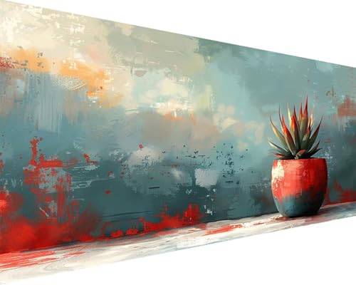 Malen Nach Zahlen Blume Malen Nach Zahlen Erwachsene Blume Paint by Numbers mit 3 Pinseln und Acrylfarben Handgemalt Ölgemälde Farbige Leinwand Set, Geschenke für Frauen, Zimmer Deko 100x200cm k3-8Q von BAIYAACO