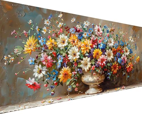 Malen Nach Zahlen Blume Malen Nach Zahlen Erwachsene Blume Paint by Numbers mit 3 Pinseln und Acrylfarben Handgemalt Ölgemälde Farbige Leinwand Set, Geschenke für Frauen, Zimmer Deko 50x100cm w3-28E Malen Nach Zahlen Blume Malen Nach Zahlen Erwachsene Blume Paint by Numbers mit 3 Pinseln und Acrylfarben Handgemalt Ölgemälde Farbige Leinwand Set, Geschenke für Frauen, Zimmer Deko 50x100cm w3-28E von BAIYAACO