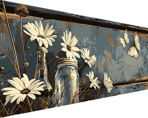 Malen Nach Zahlen Blume Malen Nach Zahlen Erwachsene Chrysantheme Paint by Numbers Kits mit 3 - Pinseln und Acrylfarben Handgemalt Ölgemälde Farbige Leinwand Set, Geschenke für Frauen 80x160cm x3-233 Malen Nach Zahlen Blume Malen Nach Zahlen Erwachsene Chrysantheme Paint by Numbers Kits mit 3 - Pinseln und Acrylfarben Handgemalt Ölgemälde Farbige Leinwand Set, Geschenke für Frauen 80x160cm x3-233 von BAIYAACO