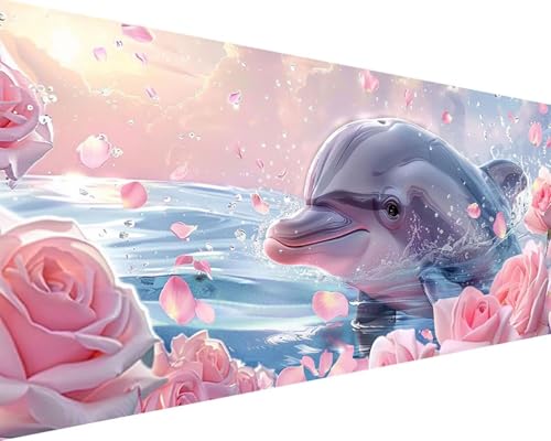 Malen Nach Zahlen Blume Malen Nach Zahlen Erwachsene Delphin Paint by Numbers mit 3 Pinseln und Acrylfarben Handgemalt Ölgemälde Farbige Leinwand Set, Geschenke für Frauen, Zimmer Deko 40x80cm h3-258 Malen Nach Zahlen Blume Malen Nach Zahlen Erwachsene Delphin Paint by Numbers mit 3 Pinseln und Acrylfarben Handgemalt Ölgemälde Farbige Leinwand Set, Geschenke für Frauen, Zimmer Deko 40x80cm h3-258 von BAIYAACO