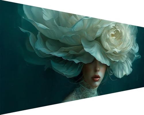 Malen Nach Zahlen Blume Malen Nach Zahlen Erwachsene Mädchen Paint by Numbers Kits mit 3 - Pinseln und Acrylfarben Handgemalt Ölgemälde Farbige Leinwand Set, Geschenke für Frauen 100x200cm r3-14V von BAIYAACO
