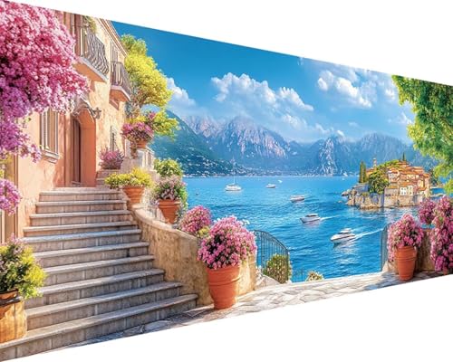 Malen Nach Zahlen Blume Malen Nach Zahlen Erwachsene Meer Paint by Numbers mit 3 Pinseln und Acrylfarben Handgemalt Ölgemälde Farbige Leinwand Set, Geschenke für Frauen, Zimmer Deko 40x80cm z3-17N Malen Nach Zahlen Blume Malen Nach Zahlen Erwachsene Meer Paint by Numbers mit 3 Pinseln und Acrylfarben Handgemalt Ölgemälde Farbige Leinwand Set, Geschenke für Frauen, Zimmer Deko 40x80cm z3-17N von BAIYAACO