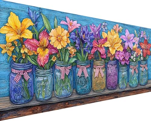 Malen Nach Zahlen Blume Malen Nach Zahlen Erwachsene Vase Paint by Numbers mit 3 Pinseln und Acrylfarben Handgemalt Ölgemälde Farbige Leinwand Set, Geschenke für Frauen, Zimmer Deko 50x100cm t3-27 Malen Nach Zahlen Blume Malen Nach Zahlen Erwachsene Vase Paint by Numbers mit 3 Pinseln und Acrylfarben Handgemalt Ölgemälde Farbige Leinwand Set, Geschenke für Frauen, Zimmer Deko 50x100cm t3-27 von BAIYAACO