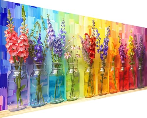 Malen Nach Zahlen Blume Malen Nach Zahlen Erwachsene Wunschflasche Paint by Numbers Kits mit 3 - Pinseln und Acrylfarben Handgemalt Ölgemälde Farbige Leinwand Set, Geschenke für Frauen 30x60cm u3-74 Malen Nach Zahlen Blume Malen Nach Zahlen Erwachsene Wunschflasche Paint by Numbers Kits mit 3 - Pinseln und Acrylfarben Handgemalt Ölgemälde Farbige Leinwand Set, Geschenke für Frauen 30x60cm u3-74 von BAIYAACO