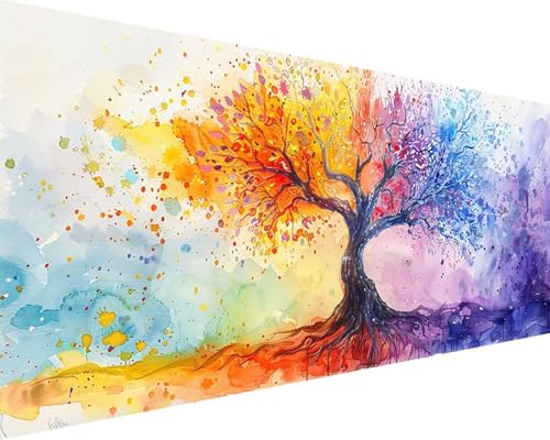 Malen Nach Zahlen Erwachsene Baum Malen Nach Zahlen Baum des Lebens Paint by Numbers Farbige Leinwand mit Pinselset Acrylfarben Kreativ Set für Erwachsene, Home Wand Deko Wohnzimmer 80x160cm c4-15I Malen Nach Zahlen Erwachsene Baum Malen Nach Zahlen Baum des Lebens Paint by Numbers Farbige Leinwand mit Pinselset Acrylfarben Kreativ Set für Erwachsene, Home Wand Deko Wohnzimmer 80x160cm c4-15I von BAIYAACO