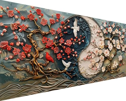 Malen Nach Zahlen Erwachsene Blume Malen Nach Zahlen Baum Paint by Numbers Farbige Leinwand mit Pinselset Acrylfarben Kreativ Set für Erwachsene, Home Wand Deko Wohnzimmer Geschenke 40x80cm o4-233 Malen Nach Zahlen Erwachsene Blume Malen Nach Zahlen Baum Paint by Numbers Farbige Leinwand mit Pinselset Acrylfarben Kreativ Set für Erwachsene, Home Wand Deko Wohnzimmer Geschenke 40x80cm o4-233 von BAIYAACO