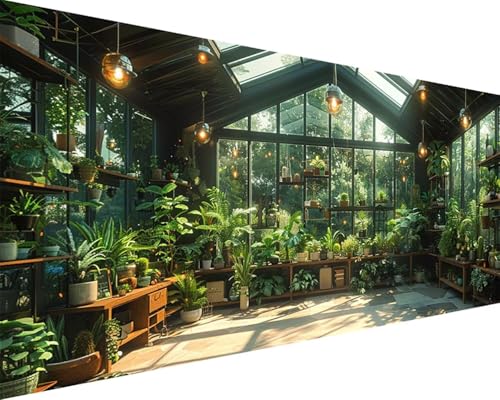 Malen Nach Zahlen Erwachsene Blume Malen Nach Zahlen Garten Paint by Numbers Farbige Leinwand mit Pinselset Acrylfarben Kreativ Set für Erwachsene, Home Wand Deko Wohnzimmer Geschenke 80x160cm t4-170 von BAIYAACO