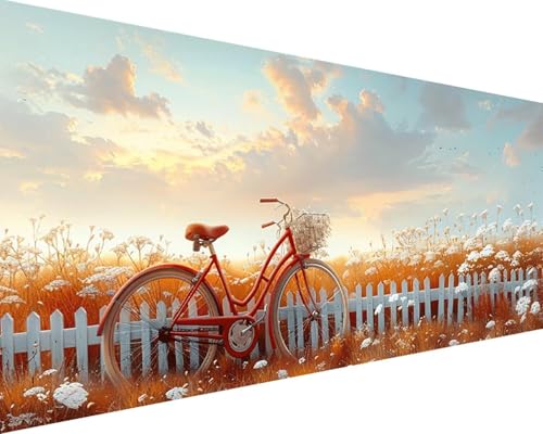 Malen Nach Zahlen Erwachsene Fallen Malen Nach Zahlen Landschaft Paint by Numbers Farbige Leinwand mit Pinselset Acrylfarben Kreativ Set für Kinder, Home Wand Deko Wohnzimmer Geschenke 100x200cm b4-8K von BAIYAACO