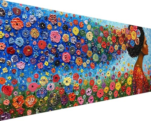 Malen Nach Zahlen Erwachsene Frauen Malen Nach Zahlen Blume Paint by Numbers Farbige Leinwand mit Pinselset Acrylfarben Kreativ Set für Erwachsene, Home Wand Deko Wohnzimmer Geschenke 30x60cm g4-17K Malen Nach Zahlen Erwachsene Frauen Malen Nach Zahlen Blume Paint by Numbers Farbige Leinwand mit Pinselset Acrylfarben Kreativ Set für Erwachsene, Home Wand Deko Wohnzimmer Geschenke 30x60cm g4-17K von BAIYAACO