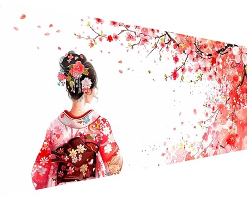 Malen Nach Zahlen Erwachsene Japanische Frauen Malen Nach Zahlen Blume Paint by Numbers Farbige Leinwand mit Pinselset Acrylfarben Kreativ Set für Erwachsene, Home Wand Deko Wohnzimmer 30x60cm y4-17C Malen Nach Zahlen Erwachsene Japanische Frauen Malen Nach Zahlen Blume Paint by Numbers Farbige Leinwand mit Pinselset Acrylfarben Kreativ Set für Erwachsene, Home Wand Deko Wohnzimmer 30x60cm y4-17C von BAIYAACO