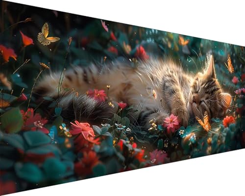 Malen Nach Zahlen Erwachsene Katze Malen Nach Zahlen Blume Paint by Numbers Farbige Leinwand mit Pinselset Acrylfarben Kreativ Set für Erwachsene, Home Wand Deko Wohnzimmer Geschenke 80x160cm k4-220 Malen Nach Zahlen Erwachsene Katze Malen Nach Zahlen Blume Paint by Numbers Farbige Leinwand mit Pinselset Acrylfarben Kreativ Set für Erwachsene, Home Wand Deko Wohnzimmer Geschenke 80x160cm k4-220 von BAIYAACO