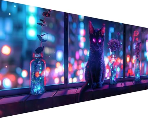 Malen Nach Zahlen Erwachsene Katze Malen Nach Zahlen Stadtansicht bei Nacht Paint by Numbers Farbige Leinwand mit Pinselset Acrylfarben Kreativ Set für Kinder, Home Wand Deko Geschenke 50x100cm m4-2Z Malen Nach Zahlen Erwachsene Katze Malen Nach Zahlen Stadtansicht bei Nacht Paint by Numbers Farbige Leinwand mit Pinselset Acrylfarben Kreativ Set für Kinder, Home Wand Deko Geschenke 50x100cm m4-2Z von BAIYAACO