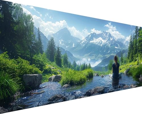 Malen Nach Zahlen Erwachsene Landschaft Malen Nach Zahlen Berg Paint by Numbers Farbige Leinwand mit Pinselset Acrylfarben Kreativ Set für Kinder, Home Wand Deko Wohnzimmer Geschenke 100x200cm l4-156 Malen Nach Zahlen Erwachsene Landschaft Malen Nach Zahlen Berg Paint by Numbers Farbige Leinwand mit Pinselset Acrylfarben Kreativ Set für Kinder, Home Wand Deko Wohnzimmer Geschenke 100x200cm l4-156 von BAIYAACO