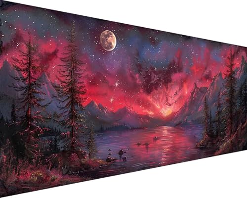 Malen Nach Zahlen Erwachsene Landschaft Malen Nach Zahlen Berg Paint by Numbers Farbige Leinwand mit Pinselset Acrylfarben Kreativ Set für Kinder, Home Wand Deko Wohnzimmer Geschenke 40x80cm p4-27M Malen Nach Zahlen Erwachsene Landschaft Malen Nach Zahlen Berg Paint by Numbers Farbige Leinwand mit Pinselset Acrylfarben Kreativ Set für Kinder, Home Wand Deko Wohnzimmer Geschenke 40x80cm p4-27M von BAIYAACO