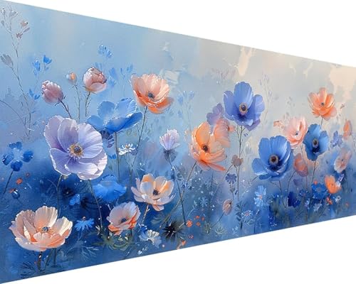 Malen Nach Zahlen Erwachsene Landschaft Malen Nach Zahlen Blume Paint by Numbers Farbige Leinwand mit Pinselset Acrylfarben Kreativ Set für Kinder, Home Wand Deko Wohnzimmer Geschenke 80x160cm p4-285 von BAIYAACO