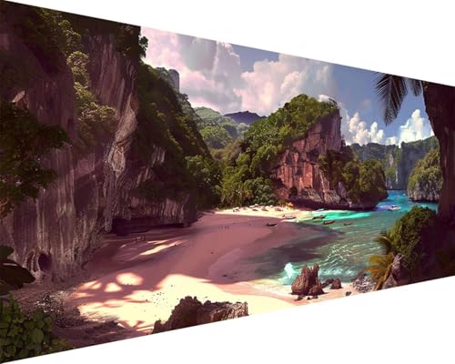 Malen Nach Zahlen Erwachsene Landschaft Malen Nach Zahlen Strand Paint by Numbers Farbige Leinwand mit Pinselset Acrylfarben Kreativ Set für Kinder, Home Wand Deko Wohnzimmer Geschenke 100x200cm o4-3T Malen Nach Zahlen Erwachsene Landschaft Malen Nach Zahlen Strand Paint by Numbers Farbige Leinwand mit Pinselset Acrylfarben Kreativ Set für Kinder, Home Wand Deko Wohnzimmer Geschenke 100x200cm o4-3T von BAIYAACO