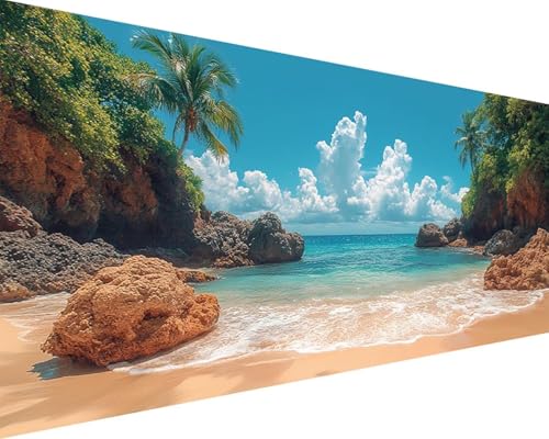 Malen Nach Zahlen Erwachsene Landschaft Malen Nach Zahlen Strand Paint by Numbers Farbige Leinwand mit Pinselset Acrylfarben Kreativ Set für Kinder, Home Wand Deko Wohnzimmer Geschenke 100x200cm v4-65 Malen Nach Zahlen Erwachsene Landschaft Malen Nach Zahlen Strand Paint by Numbers Farbige Leinwand mit Pinselset Acrylfarben Kreativ Set für Kinder, Home Wand Deko Wohnzimmer Geschenke 100x200cm v4-65 von BAIYAACO