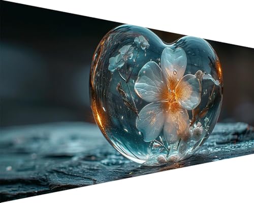 Malen Nach Zahlen Erwachsene Liebe Malen Nach Zahlen Blume Paint by Numbers Farbige Leinwand mit Pinselset Acrylfarben Kreativ Set für Erwachsene, Home Wand Deko Wohnzimmer Geschenke 100x200cm k4-27E von BAIYAACO
