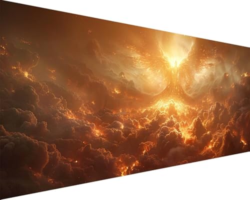 Malen Nach Zahlen Erwachsene Phönix Malen Nach Zahlen Wolke Paint by Numbers Farbige Leinwand mit Pinselset Acrylfarben Kreativ Set für Erwachsene, Home Wand Deko Wohnzimmer Geschenke 40x80cm y4-175 von BAIYAACO