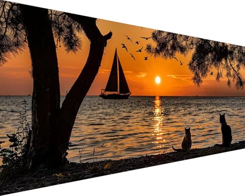 Malen Nach Zahlen Erwachsene Sonnenuntergang Malen Nach Zahlen Landschaft Paint by Numbers Farbige Leinwand mit Pinselset Acrylfarben Kreativ Set für Kinder, Home Wand Deko Geschenke 50x100cm j4-154 Malen Nach Zahlen Erwachsene Sonnenuntergang Malen Nach Zahlen Landschaft Paint by Numbers Farbige Leinwand mit Pinselset Acrylfarben Kreativ Set für Kinder, Home Wand Deko Geschenke 50x100cm j4-154 von BAIYAACO