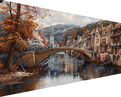 Malen Nach Zahlen Erwachsene Stadt Malen Nach Zahlen Haus Paint by Numbers Farbige Leinwand mit Pinselset Acrylfarben Kreativ Set für Erwachsene, Home Wand Deko Wohnzimmer Geschenke 30x60cm w4-3F Malen Nach Zahlen Erwachsene Stadt Malen Nach Zahlen Haus Paint by Numbers Farbige Leinwand mit Pinselset Acrylfarben Kreativ Set für Erwachsene, Home Wand Deko Wohnzimmer Geschenke 30x60cm w4-3F von BAIYAACO