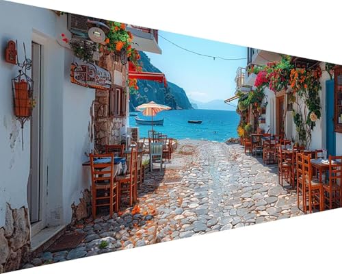 Malen Nach Zahlen Erwachsene Straße Malen Nach Zahlen Meer Paint by Numbers Farbige Leinwand mit Pinselset Acrylfarben Kreativ Set für Erwachsene, Home Wand Deko Wohnzimmer Geschenke 30x60cm z4-2M Malen Nach Zahlen Erwachsene Straße Malen Nach Zahlen Meer Paint by Numbers Farbige Leinwand mit Pinselset Acrylfarben Kreativ Set für Erwachsene, Home Wand Deko Wohnzimmer Geschenke 30x60cm z4-2M von BAIYAACO