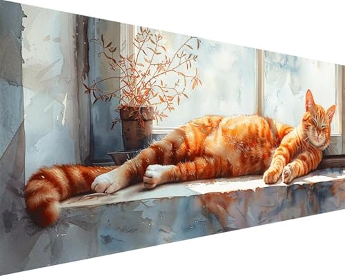 Malen Nach Zahlen Erwachsene Tier Malen Nach Zahlen Katze Paint by Numbers Farbige Leinwand mit Pinselset Acrylfarben Kreativ Set für Erwachsene, Home Wand Deko Wohnzimmer Geschenke 100x200cm o4-23R Malen Nach Zahlen Erwachsene Tier Malen Nach Zahlen Katze Paint by Numbers Farbige Leinwand mit Pinselset Acrylfarben Kreativ Set für Erwachsene, Home Wand Deko Wohnzimmer Geschenke 100x200cm o4-23R von BAIYAACO